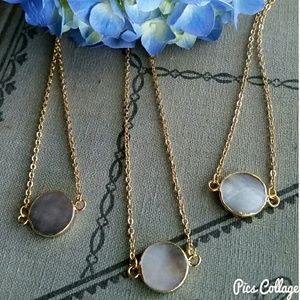 24K Gold-Plated Freshwater Pearl Disk Necklace